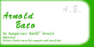 arnold bato business card